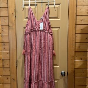 V-Neck peasant dress